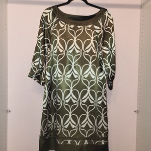 H&M Olive and Cream Dress Size 8